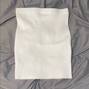 White ribbed skirt